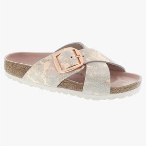Birkenstock Siena Big Buckle Sandals Metallic Rose Gold